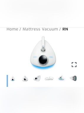 NIB Raycop RN UV+ Mattress Vacuum Allergen Cleaner HEPA Filter Pet Hair White